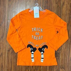 NWT Just One You Carter’s Long Sleeve 4T Orange Girl’s Halloween T-Shirt